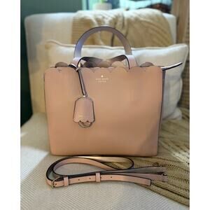 Kate Spade Magnolia Street Mina Blush Pink Leather Satchel/Crossbody